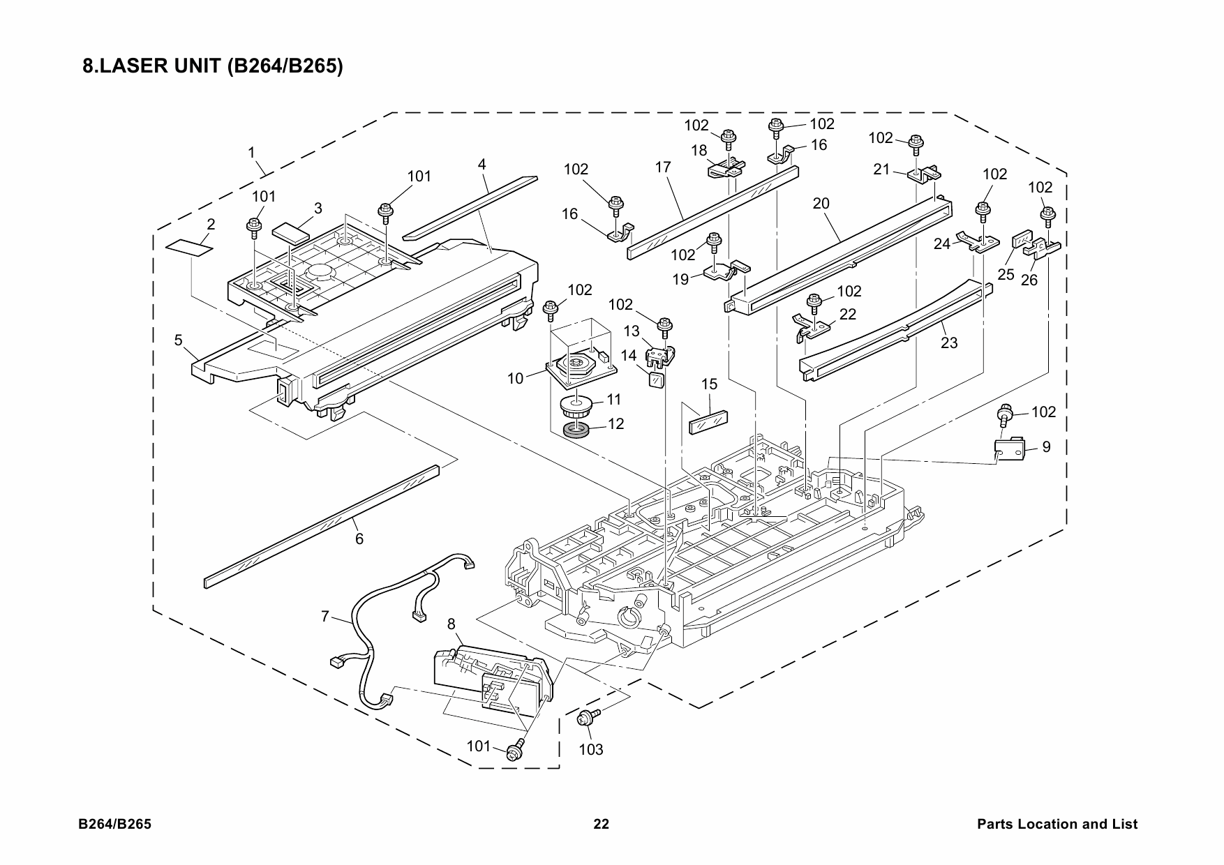 RICOH Options B264 B265 Parts Catalog PDF download-5